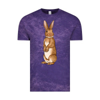 Cloud Purple Bunny Easter Vintage Tee - OliviaCreatesArt