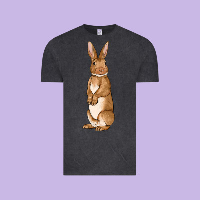 Bunny Easter Vintage Tee Designed By Oliviacreatesart