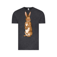 Vintage Black Bunny Easter Vintage Tee - OliviaCreatesArt