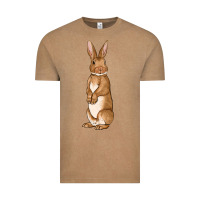 Vintage Coffee Bunny Easter Vintage Tee - OliviaCreatesArt