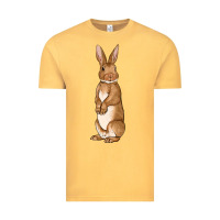 Vintage Mustard Bunny Easter Vintage Tee - OliviaCreatesArt