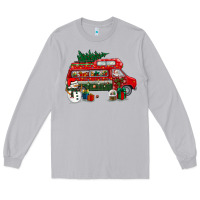 Moon Dust christmas santa claus with retro van Long Sleeve Tee - BundleAndBundleShop
