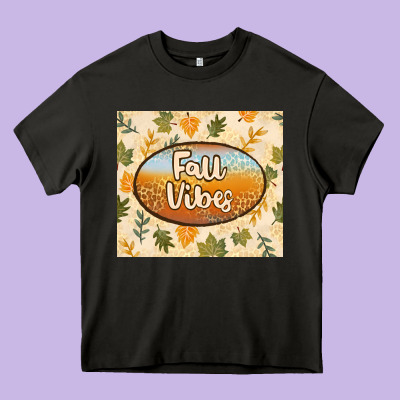 Retro Fall Vibes Heavy Core Tee Designed By Tumblerdesignbyshophia