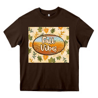 Chocolate Brown retro fall vibes Heavy Core Tee - TumblerDesignByShophia