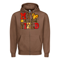 Chestnut my heart is on that field softball Zipper Hoodie - AdoDesignShop