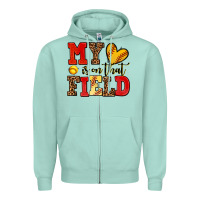 Seafoam my heart is on that field softball Zipper Hoodie - AdoDesignShop