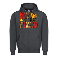 Smoke my heart is on that field softball Zipper Hoodie - AdoDesignShop