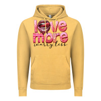 Vintage Mustard love more worry less Vintage Hoodie - FaDigitalArtStudio