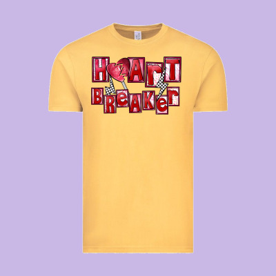 Heart Breaker Valentine's Day Vintage Tee Designed By Fadigitalartstudio