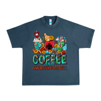 Midnight Navy Coffee And American Football Coffee Cups Urban Heavy Tee - FaDigitalArtStudio