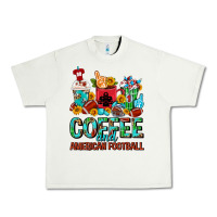 Pistachio Coffee And American Football Coffee Cups Urban Heavy Tee - FaDigitalArtStudio