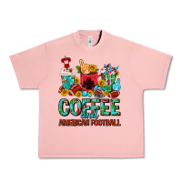 Salmon Coffee And American Football Coffee Cups Urban Heavy Tee - FaDigitalArtStudio