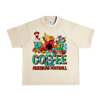 Sandshell Coffee And American Football Coffee Cups Urban Heavy Tee - FaDigitalArtStudio