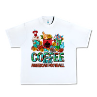 White Coffee And American Football Coffee Cups Urban Heavy Tee - FaDigitalArtStudio