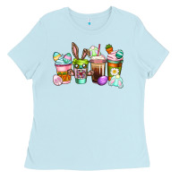 Baby Blue Easter coffee cups Easter Day Ladies Tee - CowGirlArtShop