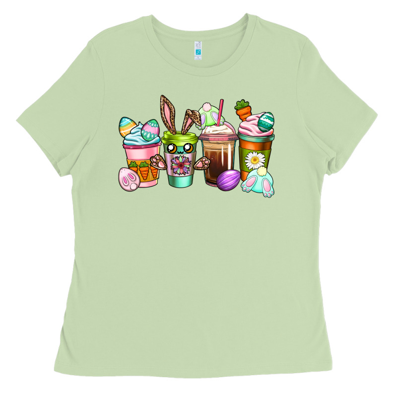 Easter Coffee Cups Easter Day Ladies Tee by CowGirlArtShop | Teevron
