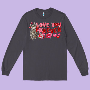 Love You Forever Long Sleeve Tee Designed By Fadigitalartstudio