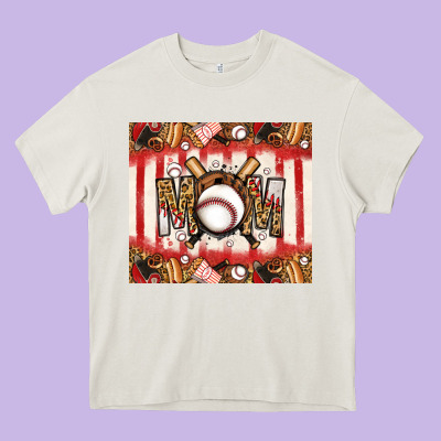 Baseball Mom Heavy Core Tee Designed By Jasminsmagicworld