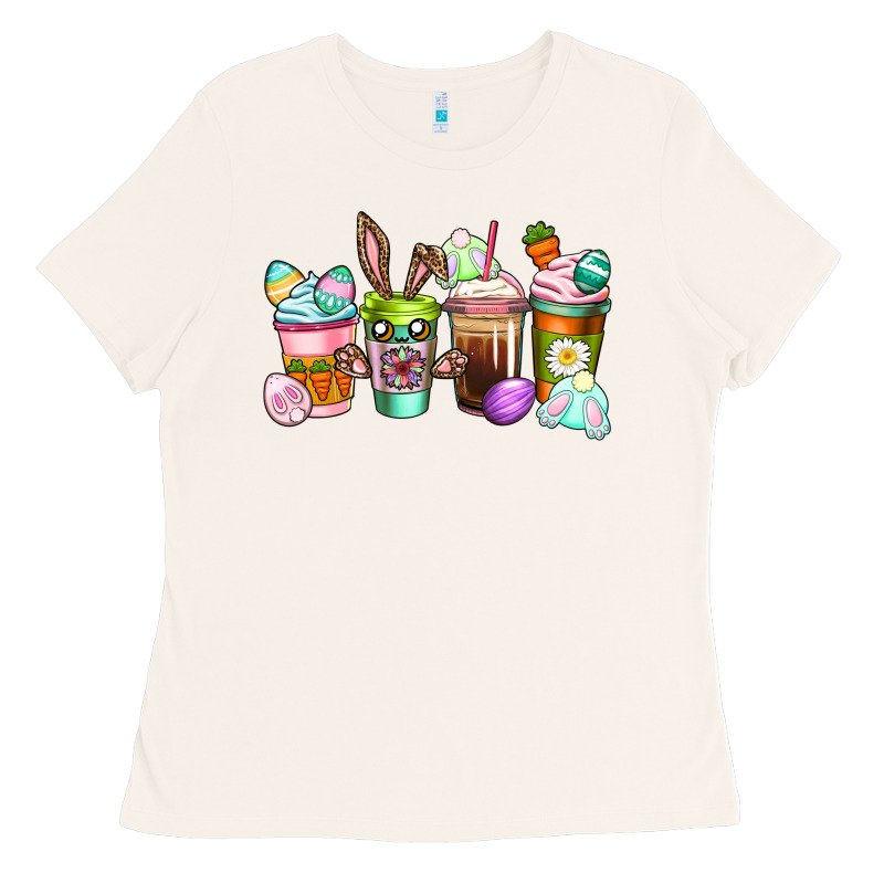 Easter Coffee Cups Easter Day Ladies Tee by CowGirlArtShop | Teevron