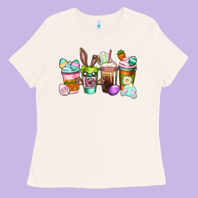Easter Coffee Cups Easter Day Ladies Tee Designed By Cowgirlartshop