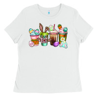 White Easter coffee cups Easter Day Ladies Tee - CowGirlArtShop