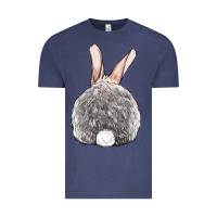 Vintage Denim Easter bunny back view Vintage Tee - OliviaCreatesArt