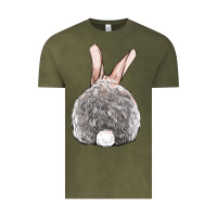 Vintage Olive Easter bunny back view Vintage Tee - OliviaCreatesArt