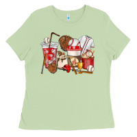 Matcha Baseball coffee cups Ladies Tee - HowdyJamesFarm
