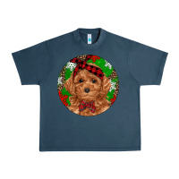 Midnight Navy Christmas Toy Poodle Urban Heavy Tee - RanaPortraitStore