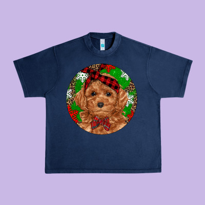 Christmas Toy Poodle Urban Heavy Tee Designed By Ranaportraitstore