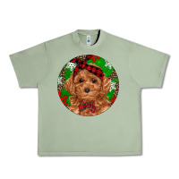 Oil Green Christmas Toy Poodle Urban Heavy Tee - RanaPortraitStore