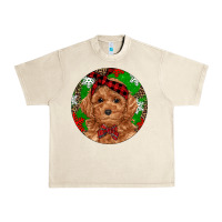 Sandshell Christmas Toy Poodle Urban Heavy Tee - RanaPortraitStore