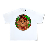 White Christmas Toy Poodle Urban Heavy Tee - RanaPortraitStore