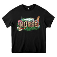 Black Easter egg Nurse bunny Easter Day Heavy Core Tee - HowdyJamesFarm