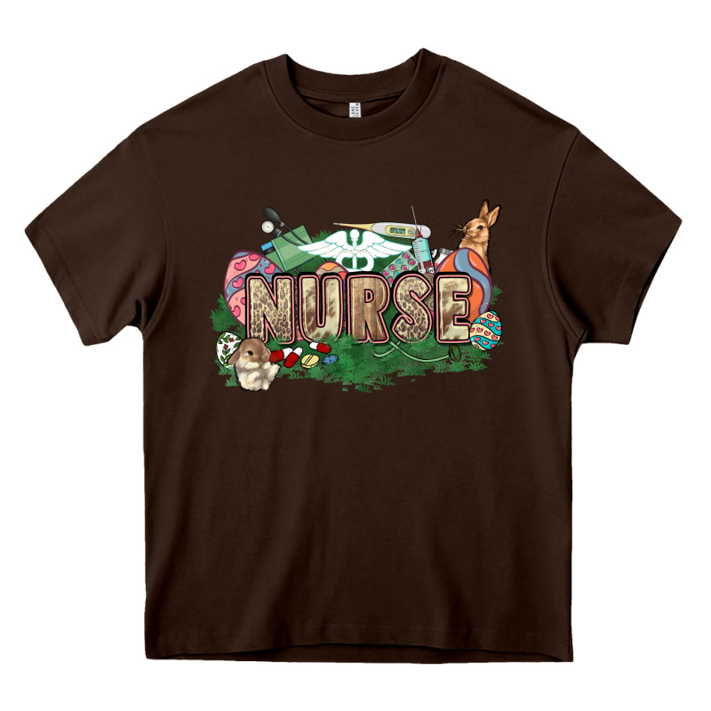 Easter Egg Nurse Bunny Easter Day Heavy Core Tee by HowdyJamesFarm | Teevron