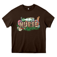 Chocolate Brown Easter egg Nurse bunny Easter Day Heavy Core Tee - HowdyJamesFarm