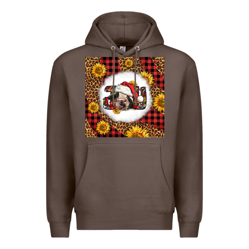 Joy Christmas Cow Premium Hoodie by LillyAllenDesigns | Teevron