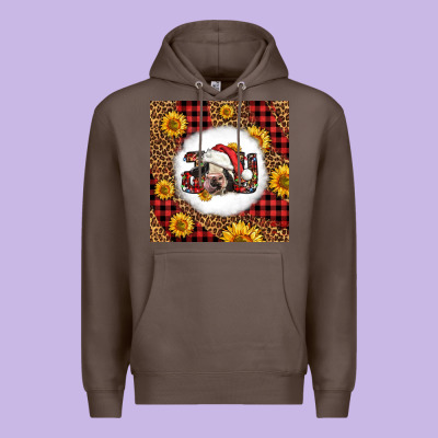 Joy Christmas Cow Premium Hoodie Designed By Lillyallendesigns