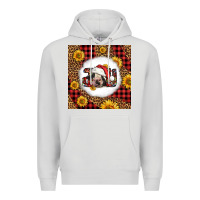 Dove Grey joy christmas cow Premium Hoodie - LillyAllenDesigns