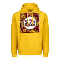 Lemon joy christmas cow Premium Hoodie - LillyAllenDesigns