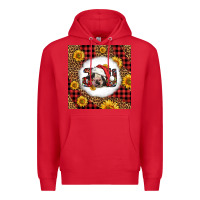 Red joy christmas cow Premium Hoodie - LillyAllenDesigns