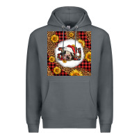 Rock joy christmas cow Premium Hoodie - LillyAllenDesigns