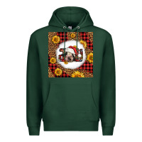 Sports Green joy christmas cow Premium Hoodie - LillyAllenDesigns