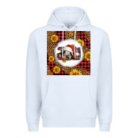 White joy christmas cow Premium Hoodie - LillyAllenDesigns