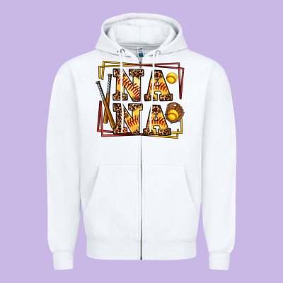 Softball  Nana Zipper Hoodie Designed By Adodesignshop