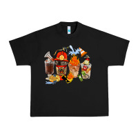 Black Firefighter Coffee Cups Urban Heavy Tee - FaDigitalArtStudio