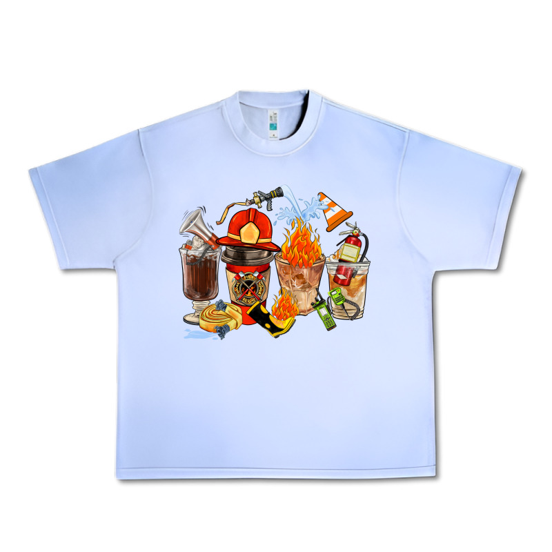 Firefighter Coffee Cups Urban Heavy Tee by FaDigitalArtStudio | Teevron