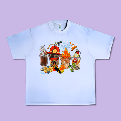 Firefighter Coffee Cups Urban Heavy Tee Designed By Fadigitalartstudio