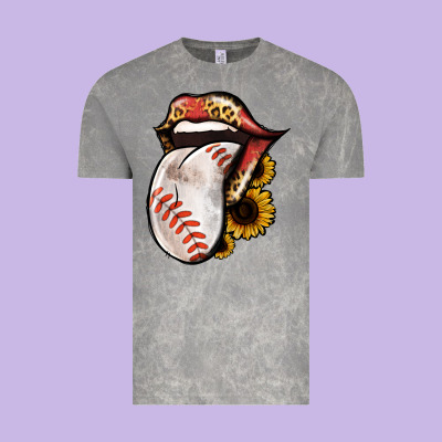 Baseball Tongue Vintage Tee Designed By Jasminsmagicworld