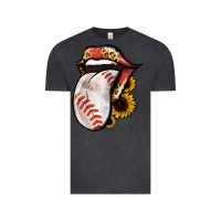 Vintage Black Baseball Tongue Vintage Tee - Jasminsmagicworld